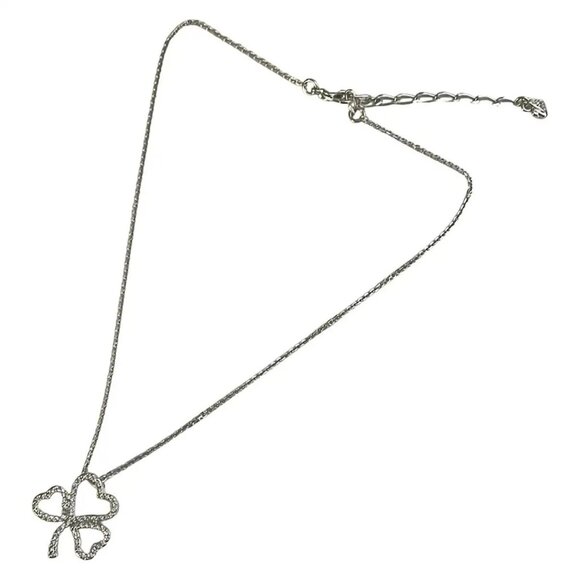 Auth SWAROVSKI - Clear Silver Swarovski Crystal Hardware Necklace - Picture 3 of 4